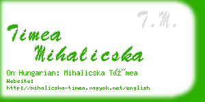 timea mihalicska business card